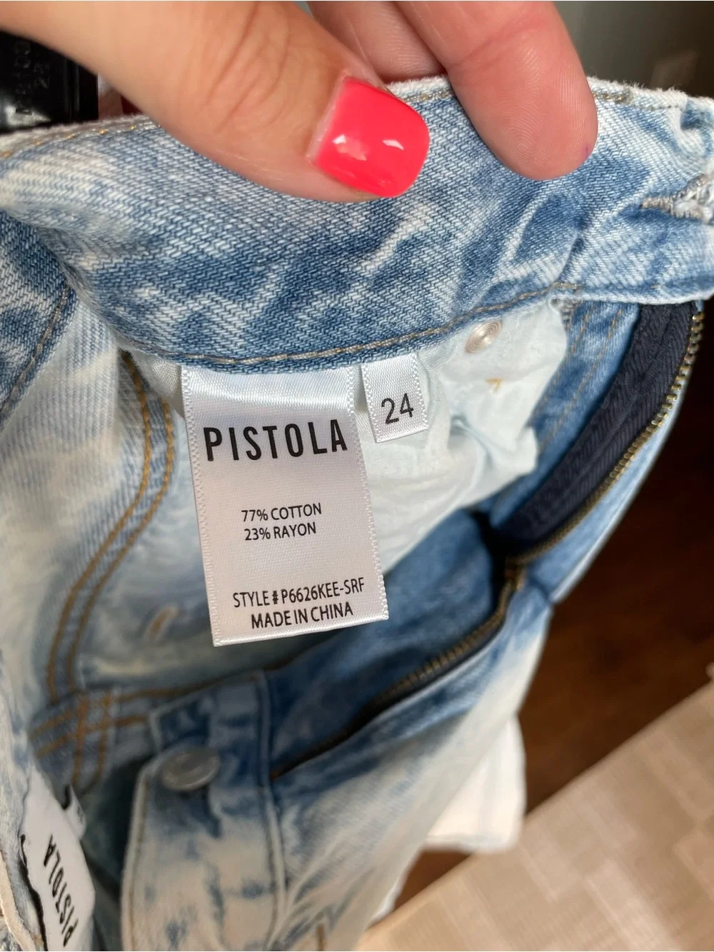pistola Light Acid-Wash High-Rise Jeans - Pale Blue